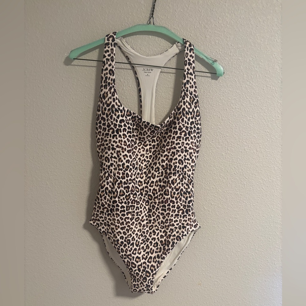J. Crew Gail one piece swimsuit in classic sculpt leopard